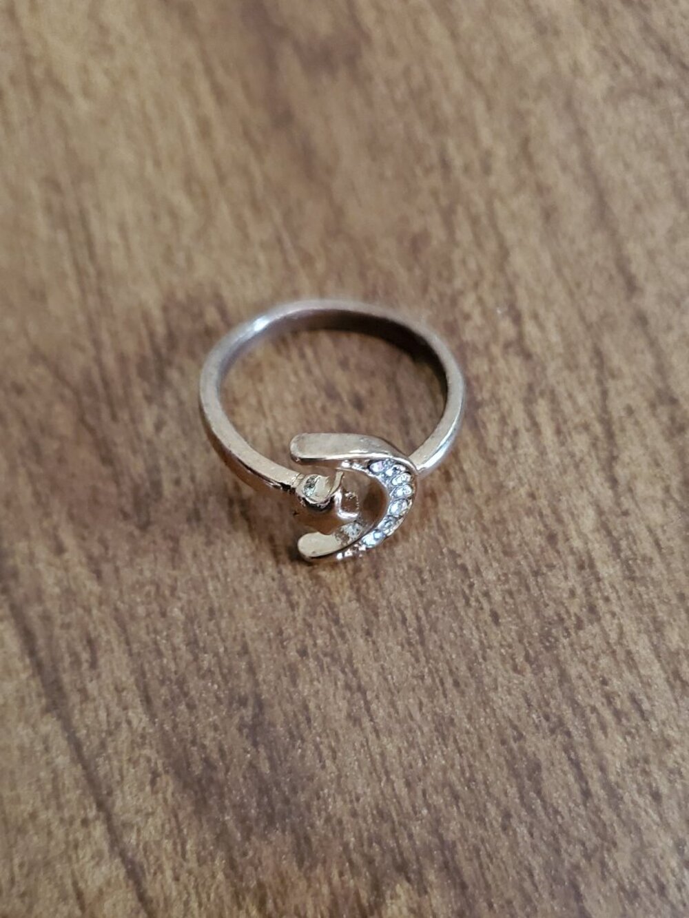Moon and Star Rose Gold Ring